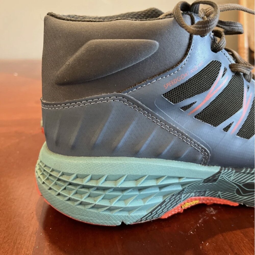Hoka Speedgoat Mid 2 WP Stormy Weather Waterproof Hiking Sneakers Mens Size 9.5 - Picture 9 of 10